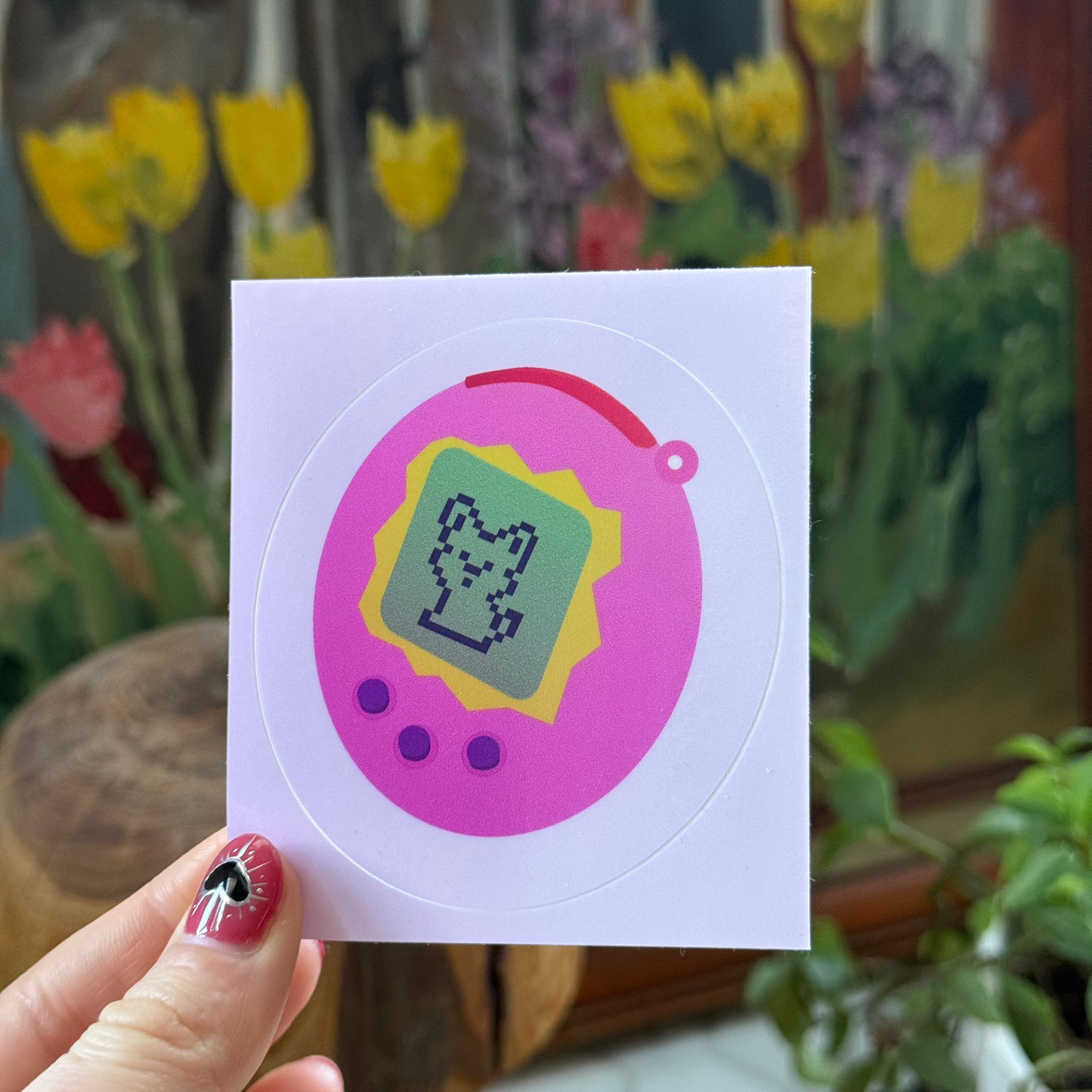 Pink Corgi Virtual Pet Sticker