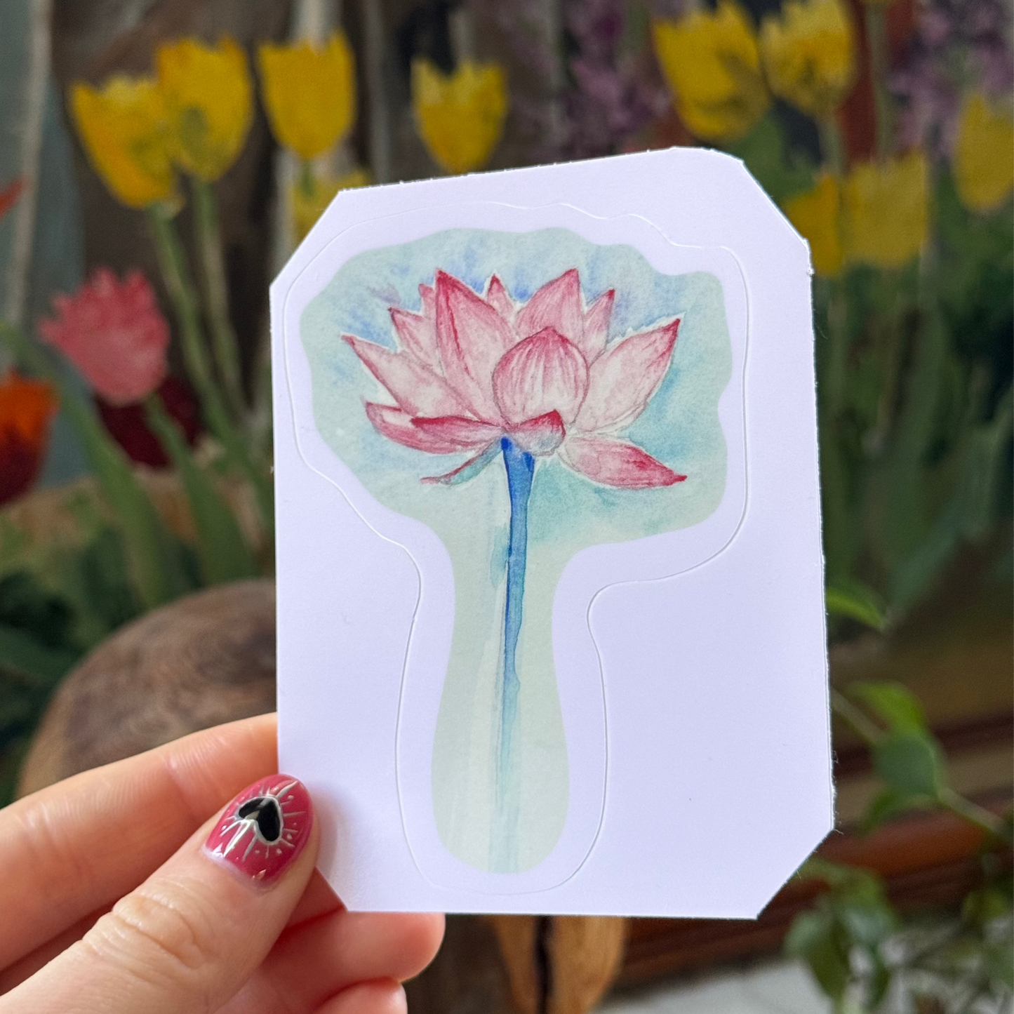 Pink Lotus Sticker