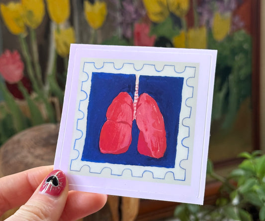 Lung Stamp Sticker