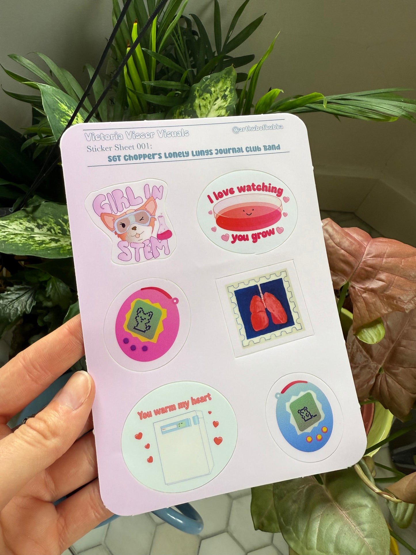 Sticker Sheet 001: Sgt Chopper's Lonely Lungs Journal Club Band