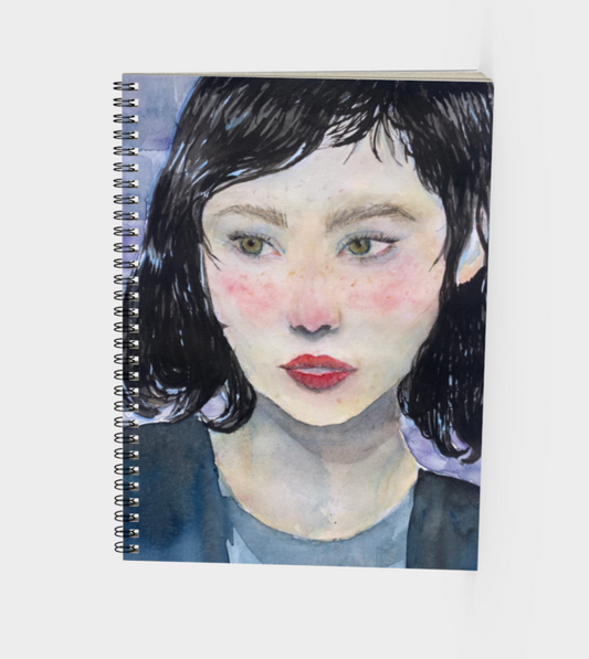 Girl's Face Spiral Notebook/Sketchbook